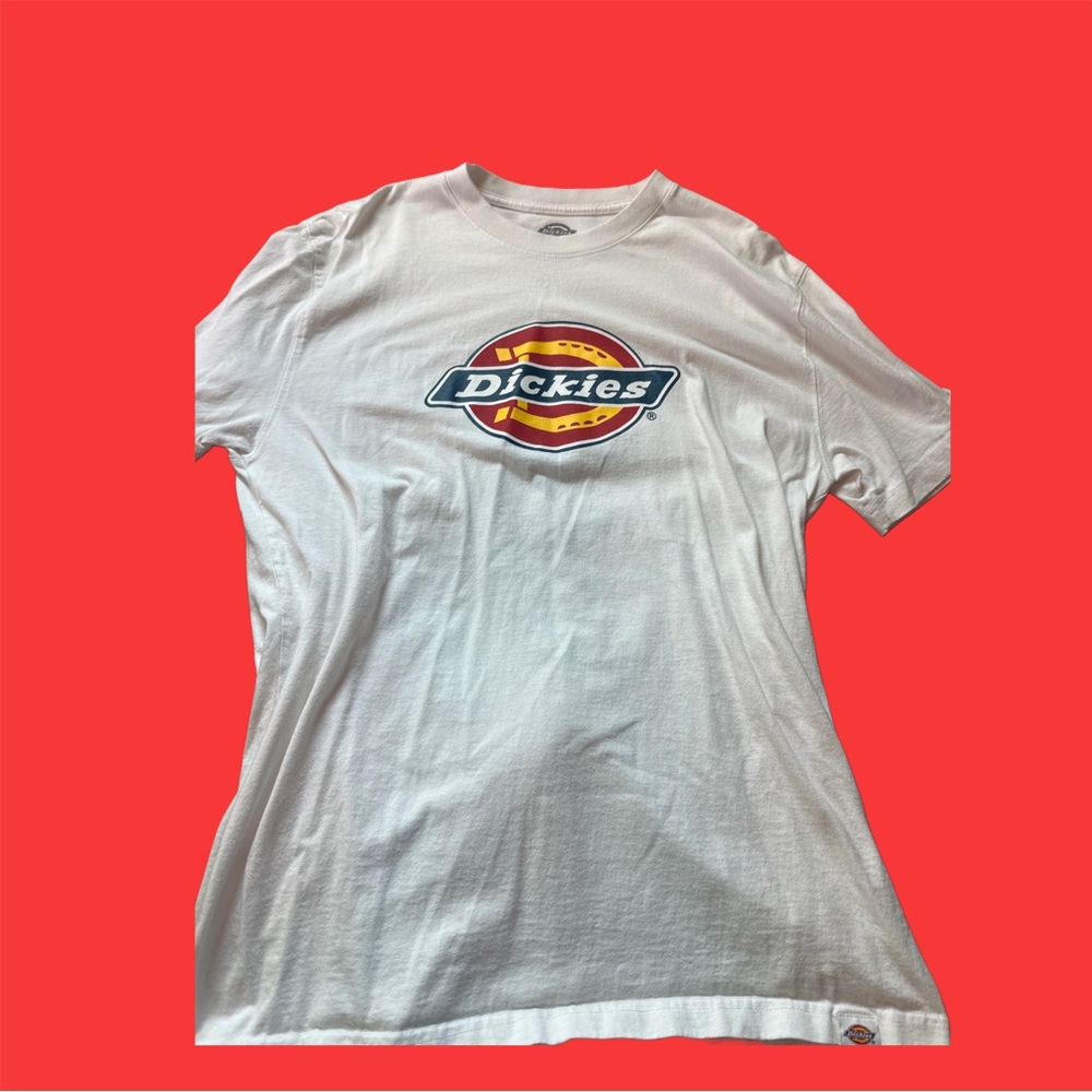 Dickies White Short Sleeve Tee with Logo